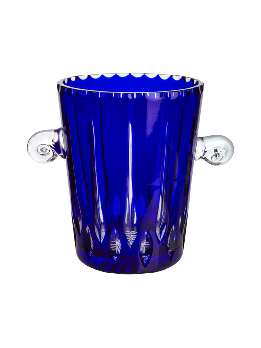 Vintage 1930s French Cobalt Crystal Champagne Cooler Weston Table