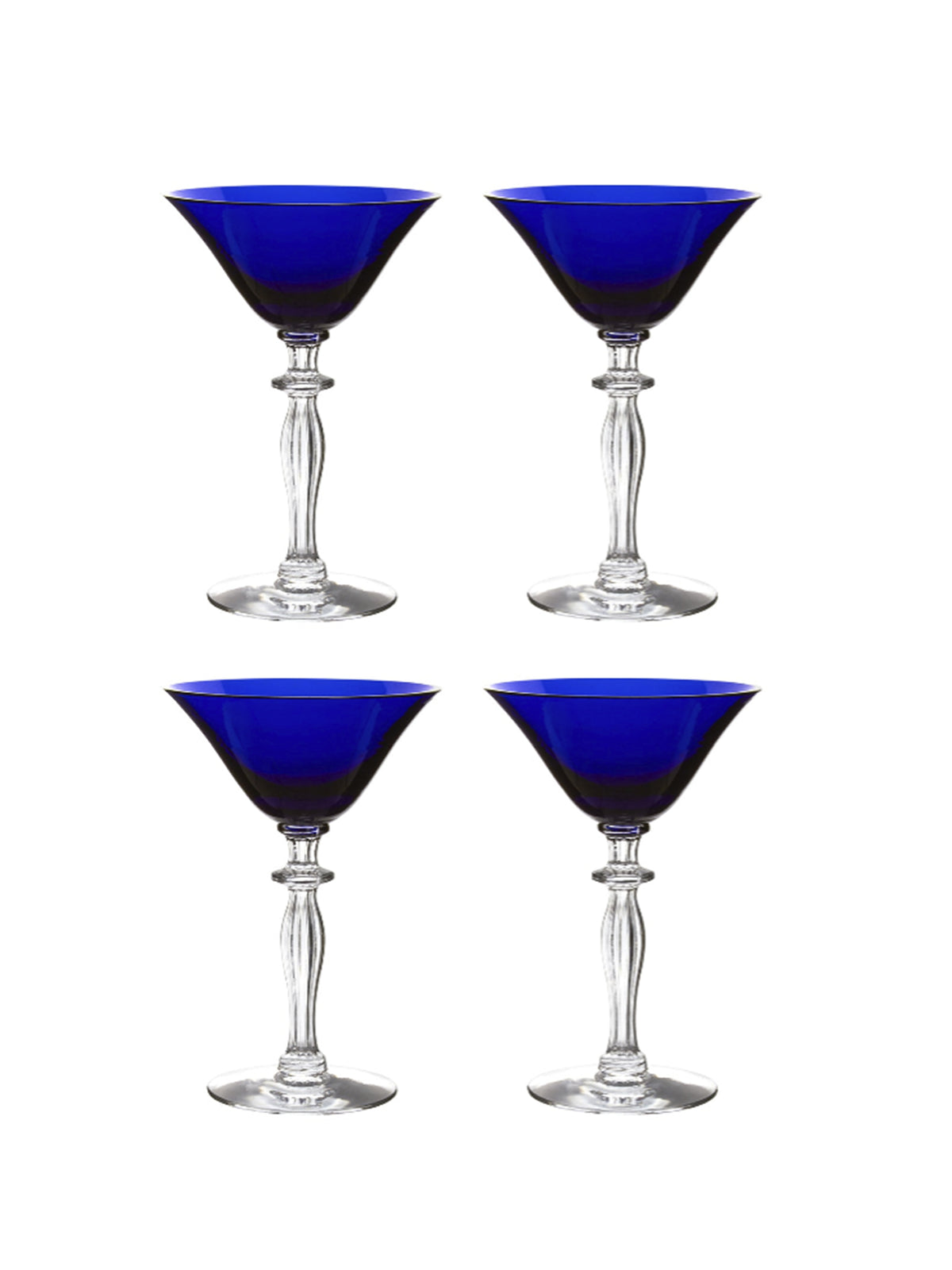 Vintage 1930s Morgantown Cobalt Martini Glasses