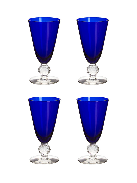 Vintage 1930s Morgantown Ritz Blue Small Tumblers Weston Table