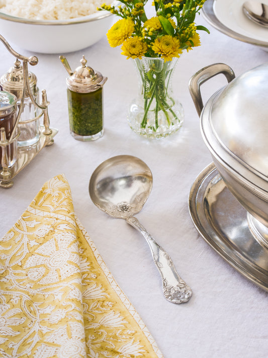 Vintage 1930s NFS Silver Plate Floral Engraved Ladle Weston Table