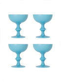 Vintage 1930s Portieux Vallerysthal Champagne Coupes Set of Four Weston Table