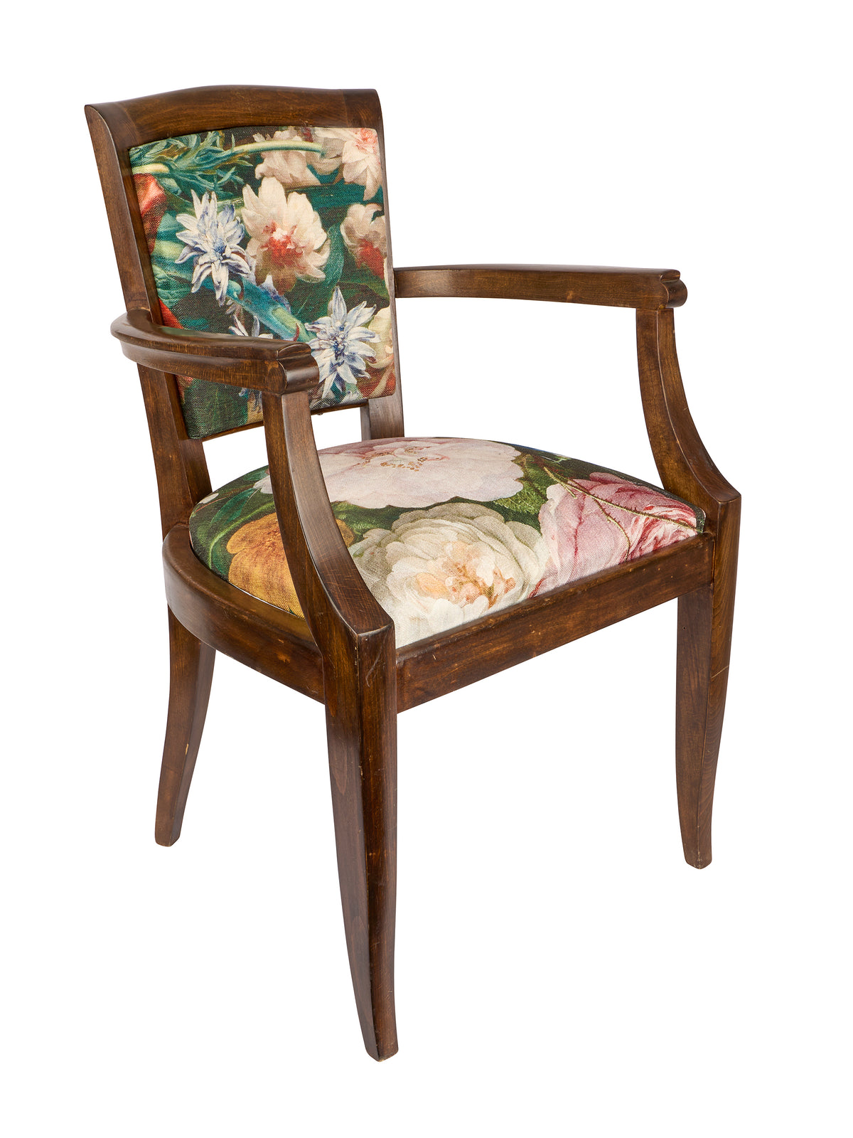 Vintage 1940s Floral Chair One Weston Table