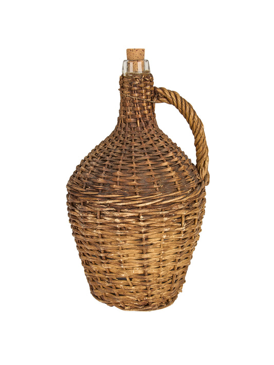 Vintage 1940s French Wicker Demijohn Weston Table