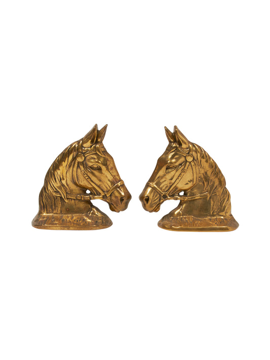 Vintage 1940s Horse Bronze Bookends Weston Table