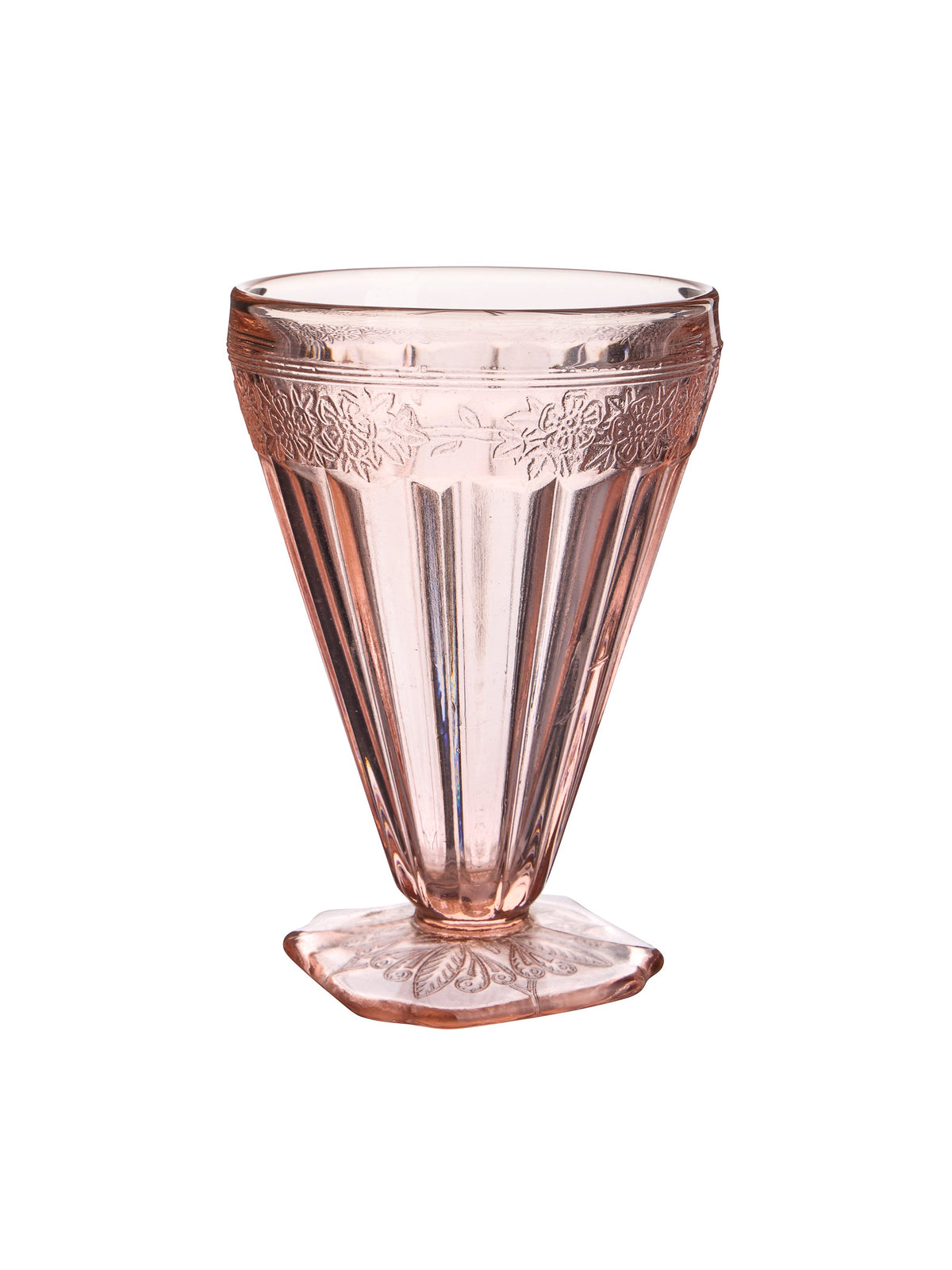 Vintage 1940s Pink Adam Footed Tumblers Weston Table
