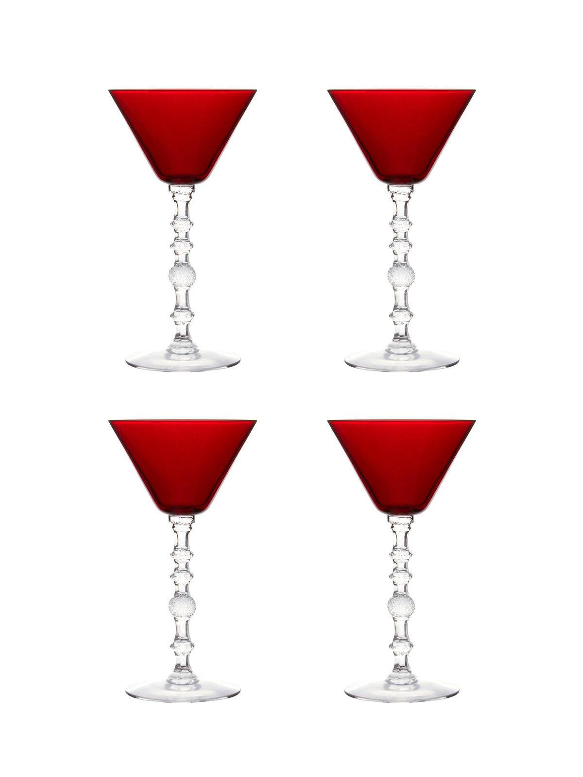 Vintage 1940s Ruby Plantation Aperatif Glasses Weston Table