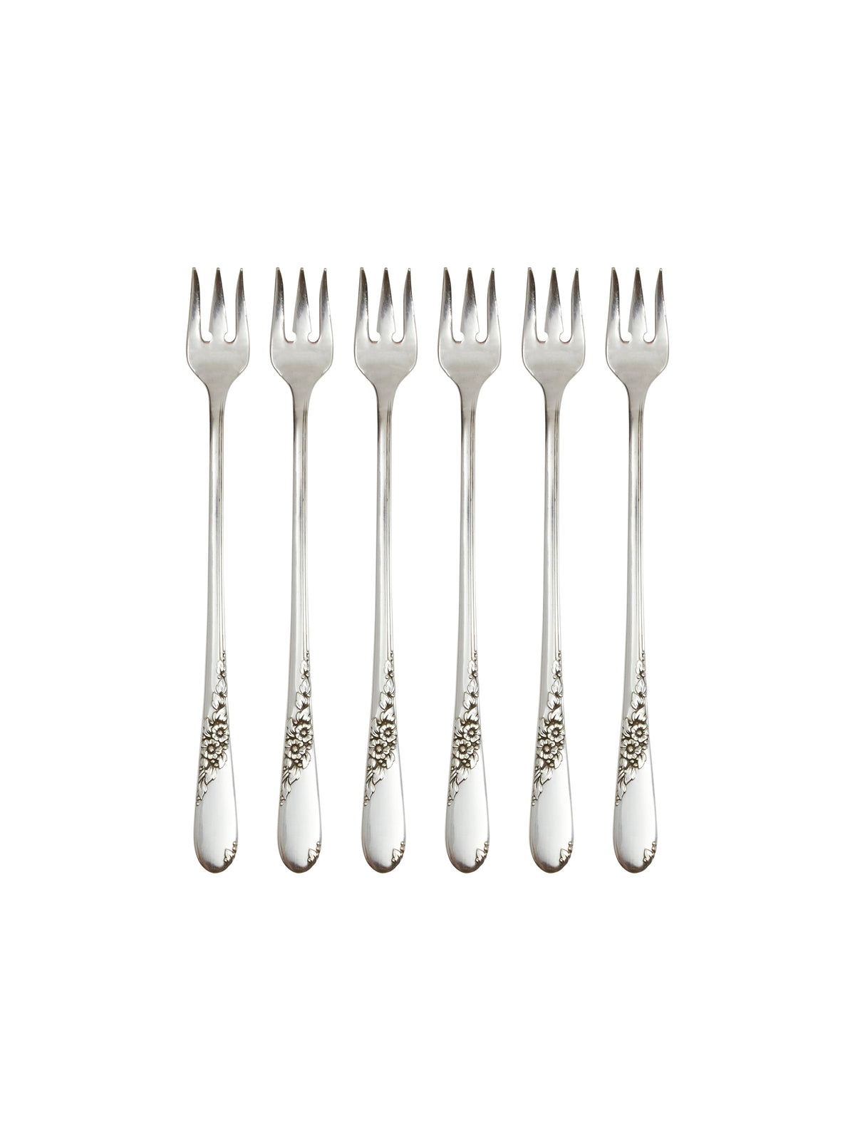 Vintage 1946 Oneida Queen Bess Oyster Forks Set of Six Weston Table
