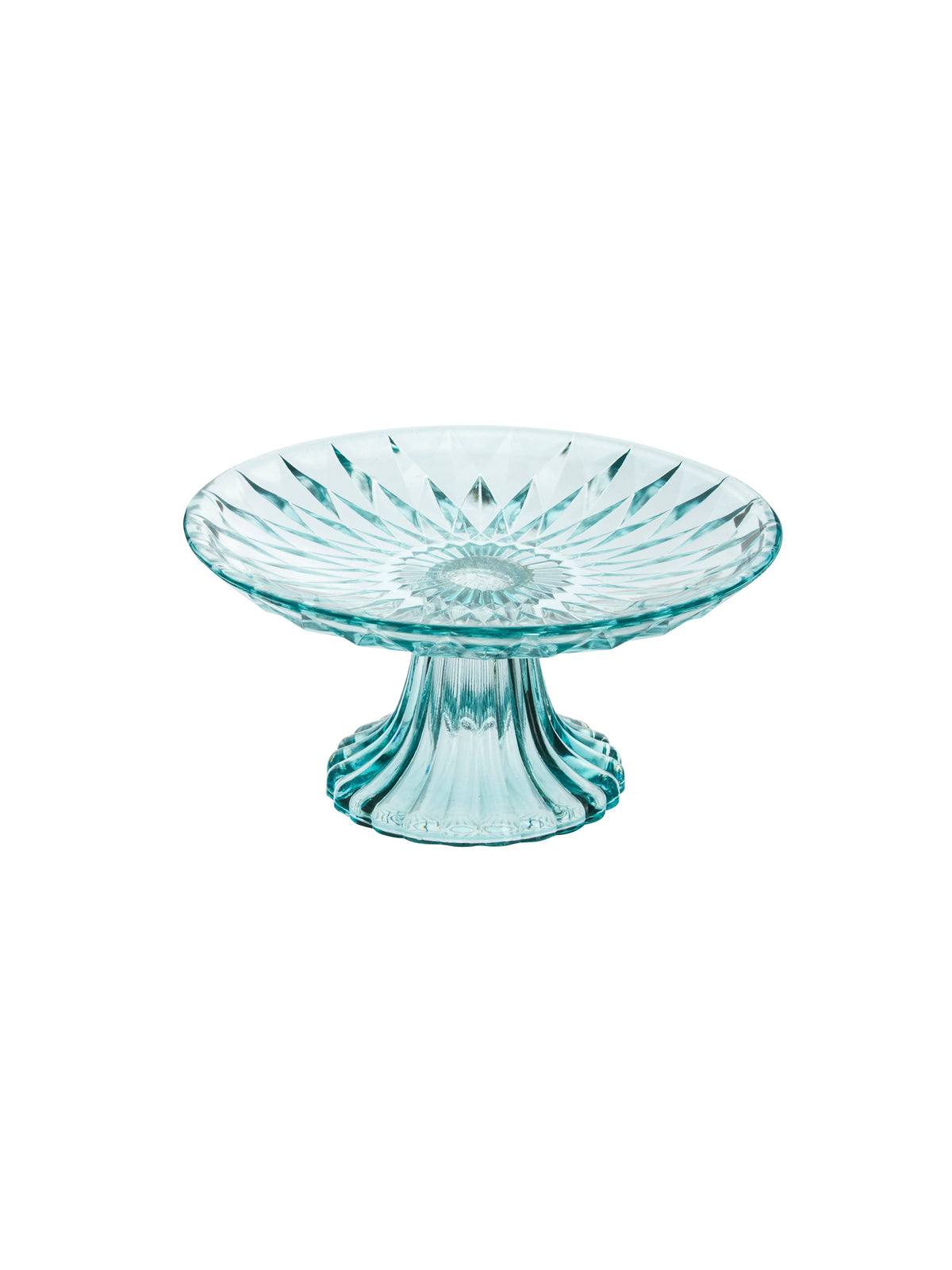 Vintage 1950s Aqua Dessert Stand Three Weston Table