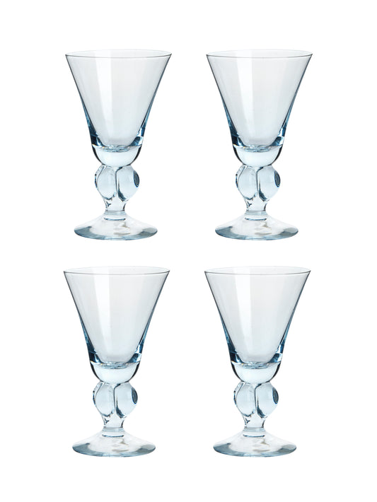 Vintage 1950s Astrid Lobe Blue Stem Glasses Weston Table