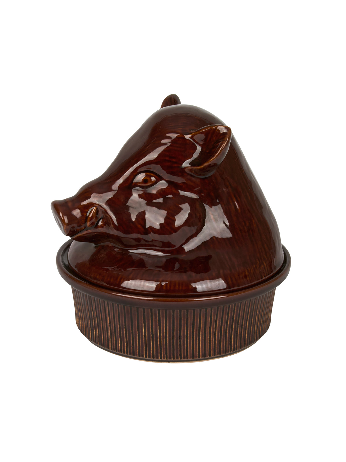 Vintage 1950s Brown Boar Round Tureen Weston Table