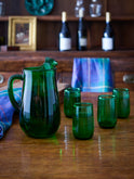 Vintage 1950s Forest Green Pitcher and Glass Set Weston Table