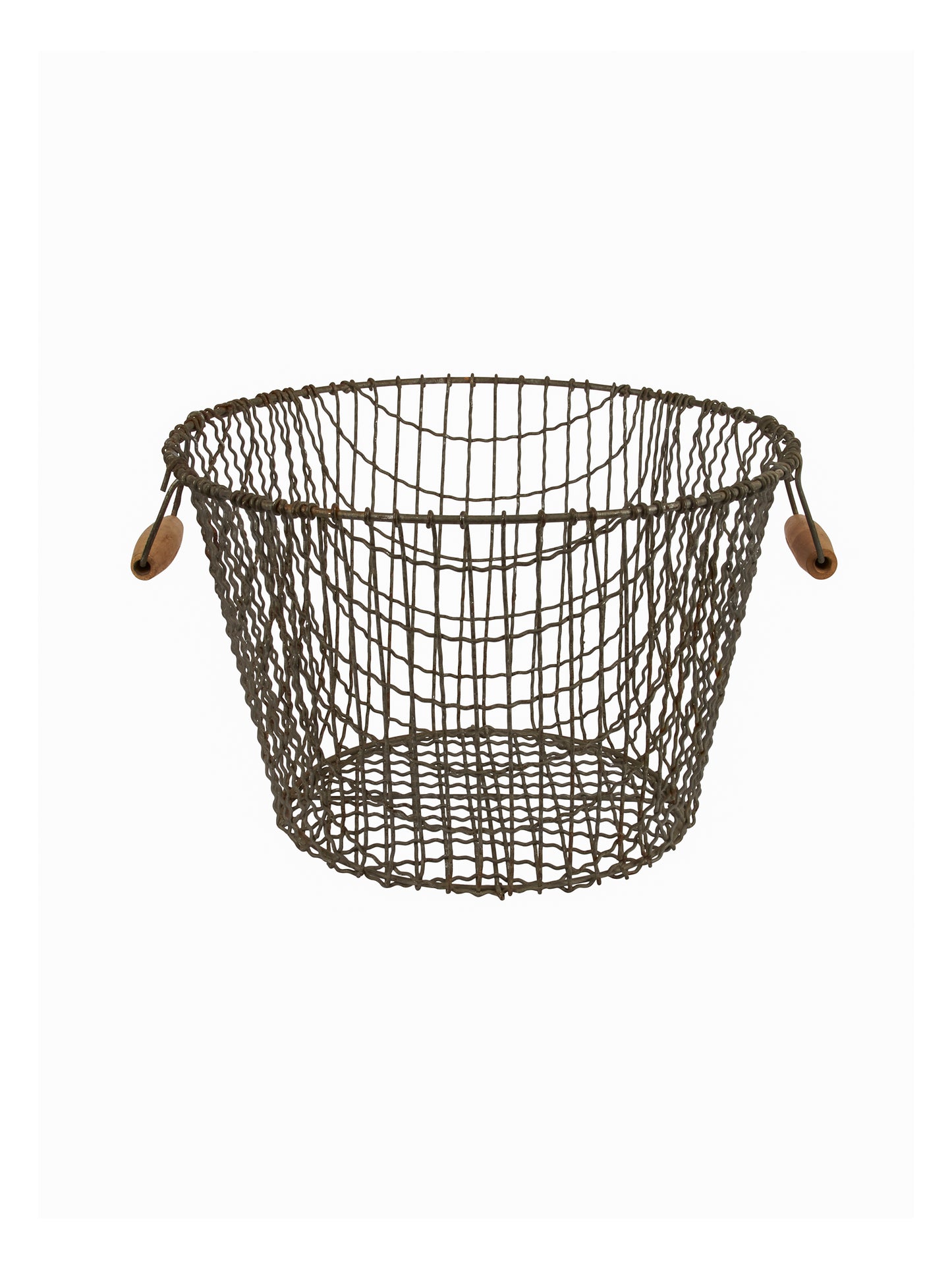 Vintage 1950s French Round Oyster Basket Weston Table