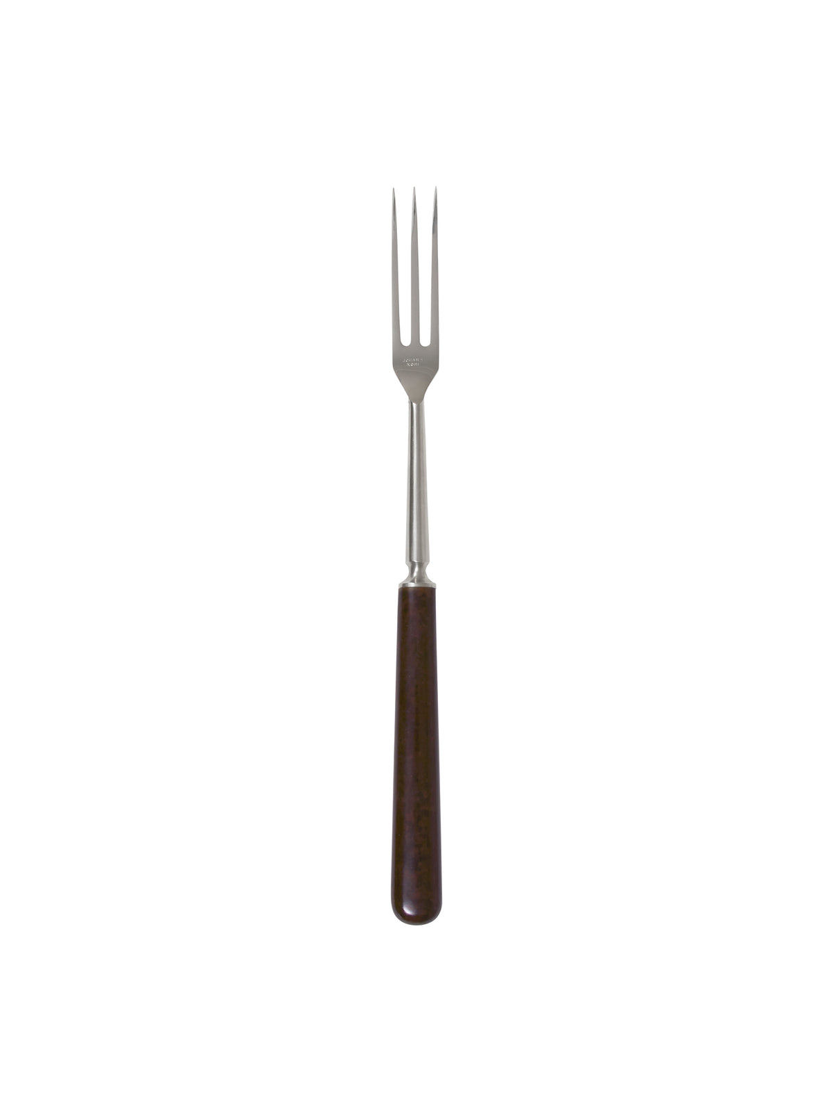 Vintage 1950s French Inox Brown Wood Handled Long Forks Weston Table