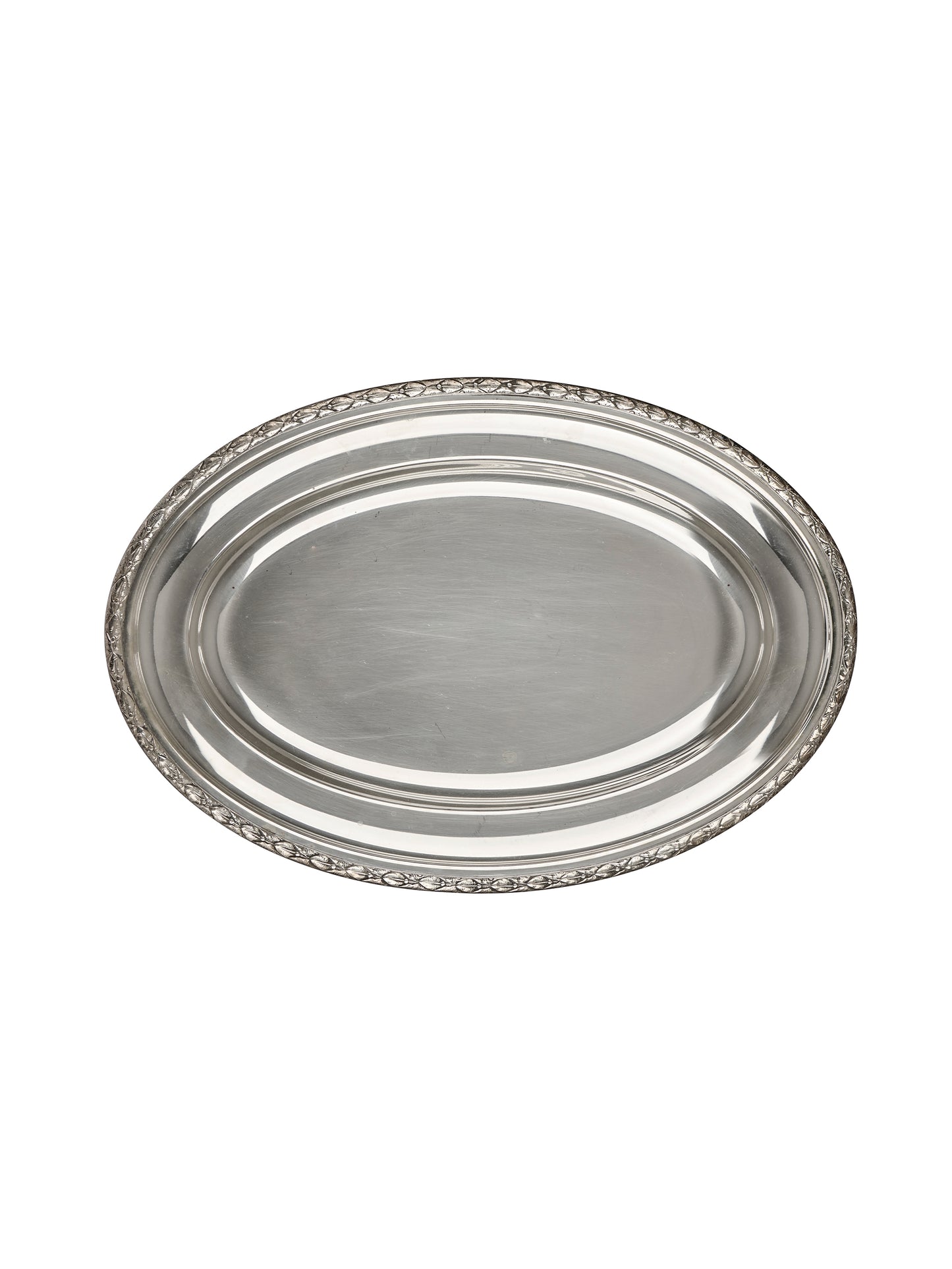 Vintage 1950s Oval Silver Plate Serving Tray Weston Table