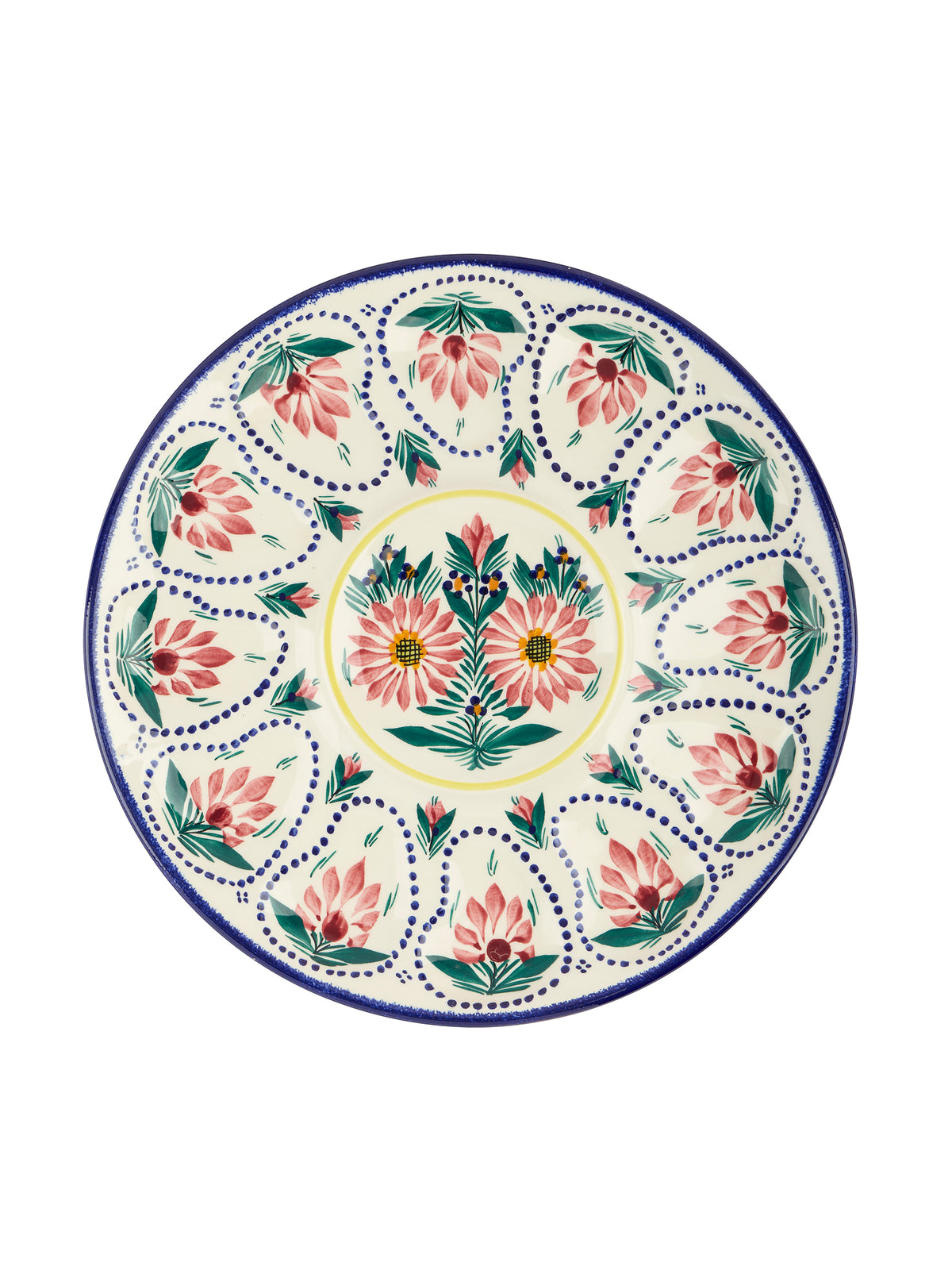 Vintage 1950s Quimper Hand Painted Master Oyster Platter Weston Table