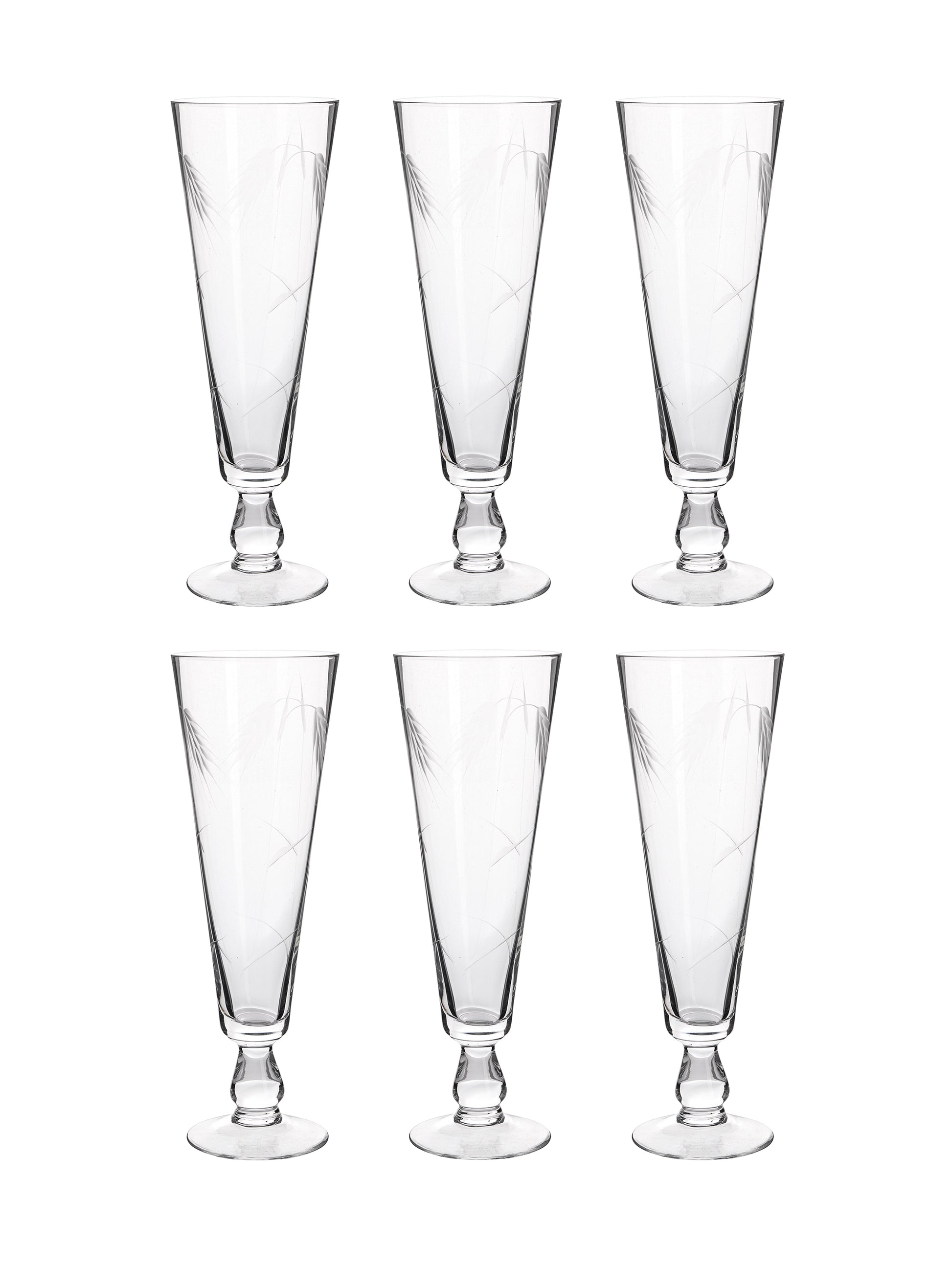 Vintage 1950s Sasaki Wheat Etched Beer Glasses Weston Table