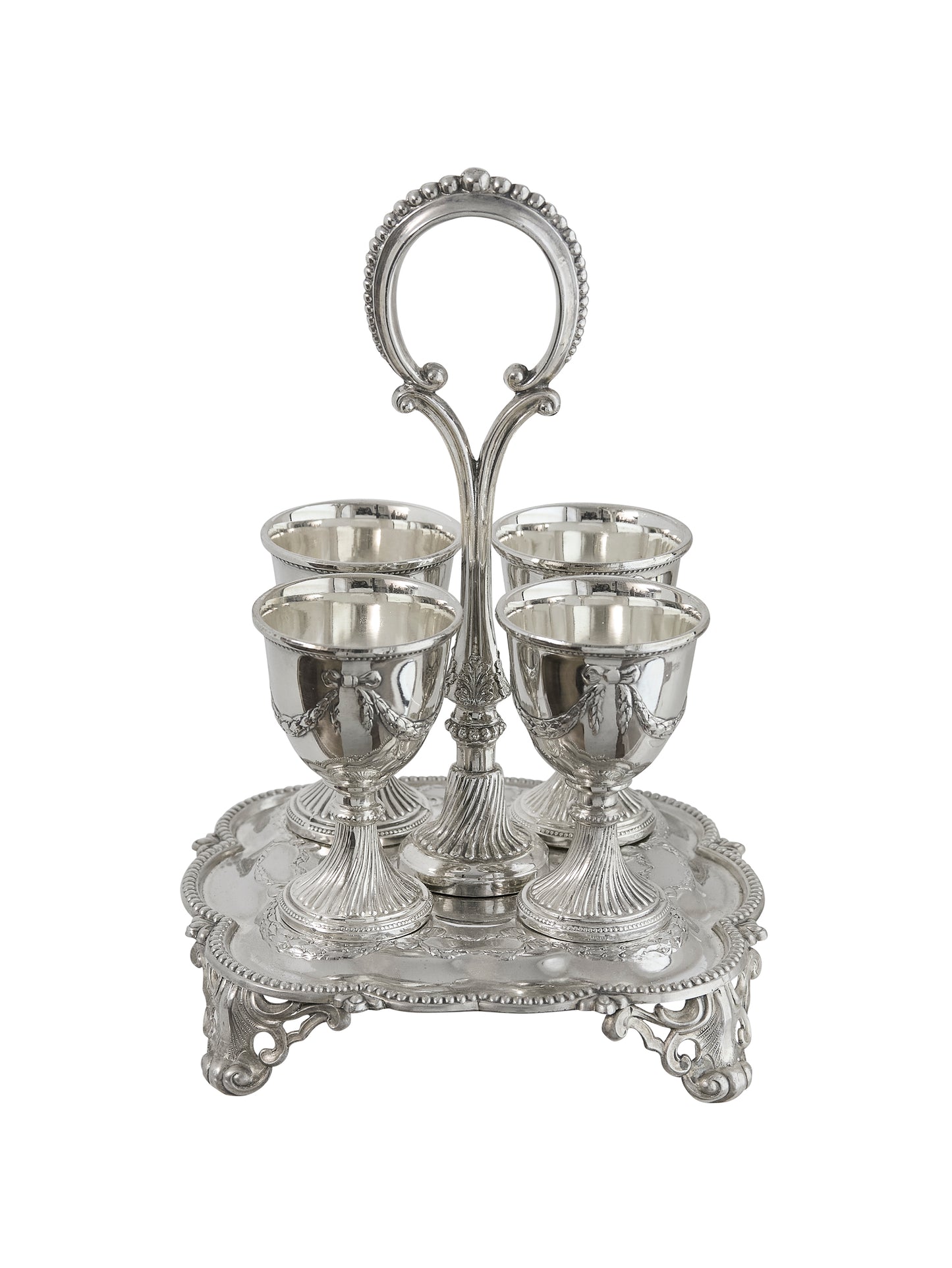 Vintage Silver Plate Egg Cup Caddy Weston Table