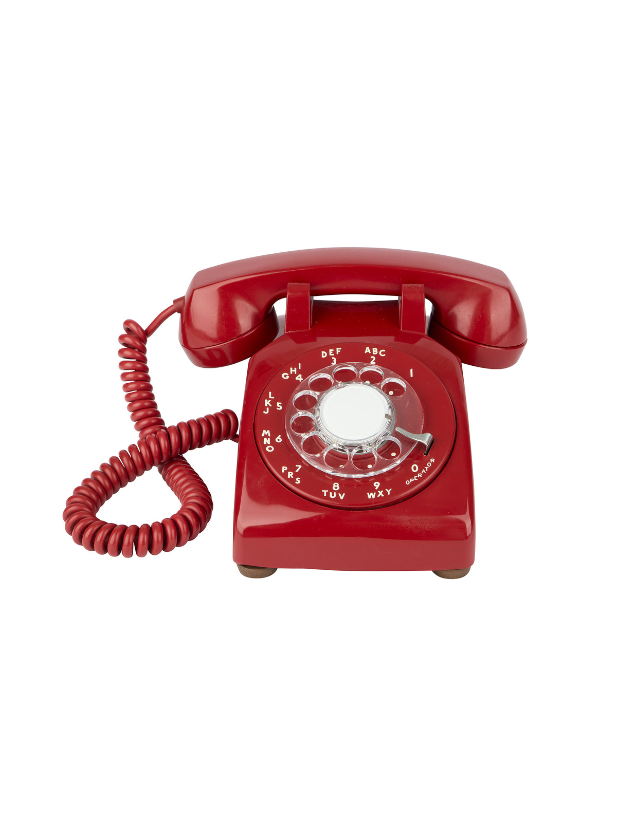 Vintage 1950s Western Electric Red Model 500 Telephone Two Weston Table