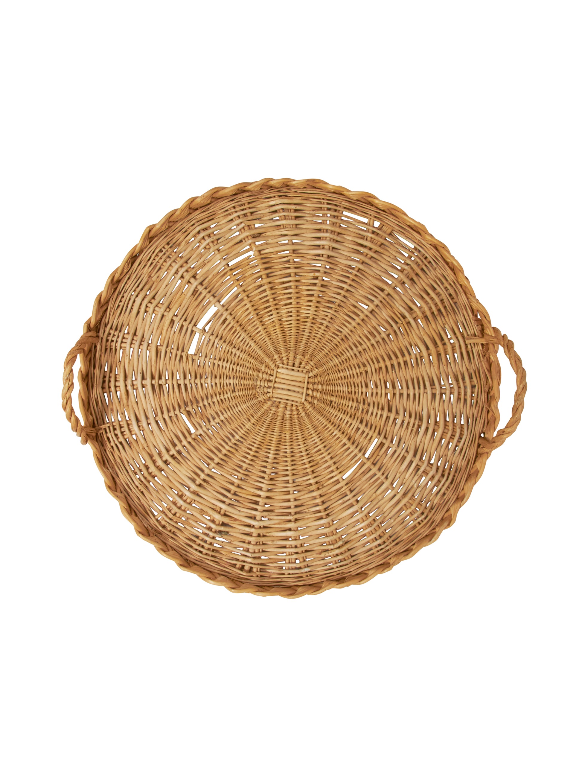 Vintage 1950s French Wicker Cheese Tray Weston Table