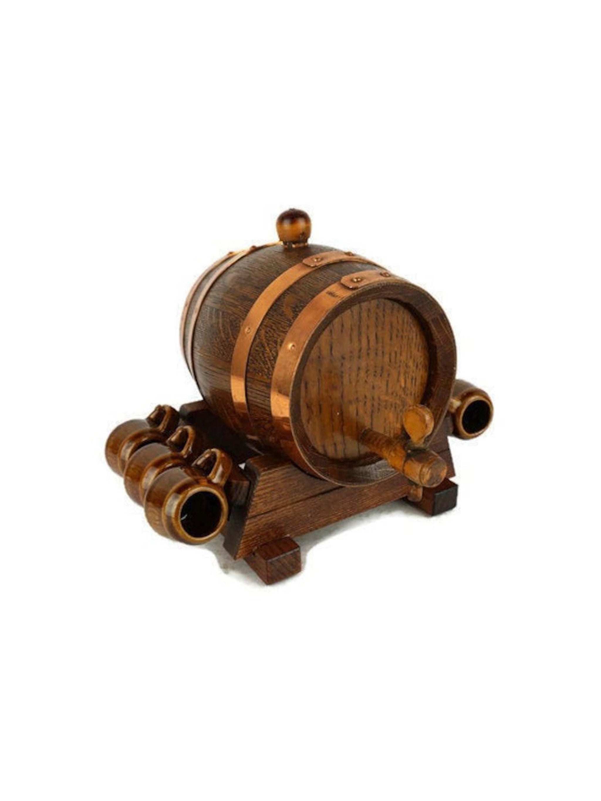 Wood 2024 barrel / Handmade barrel bar / Antique wooden keg / Vintage home barware decoration