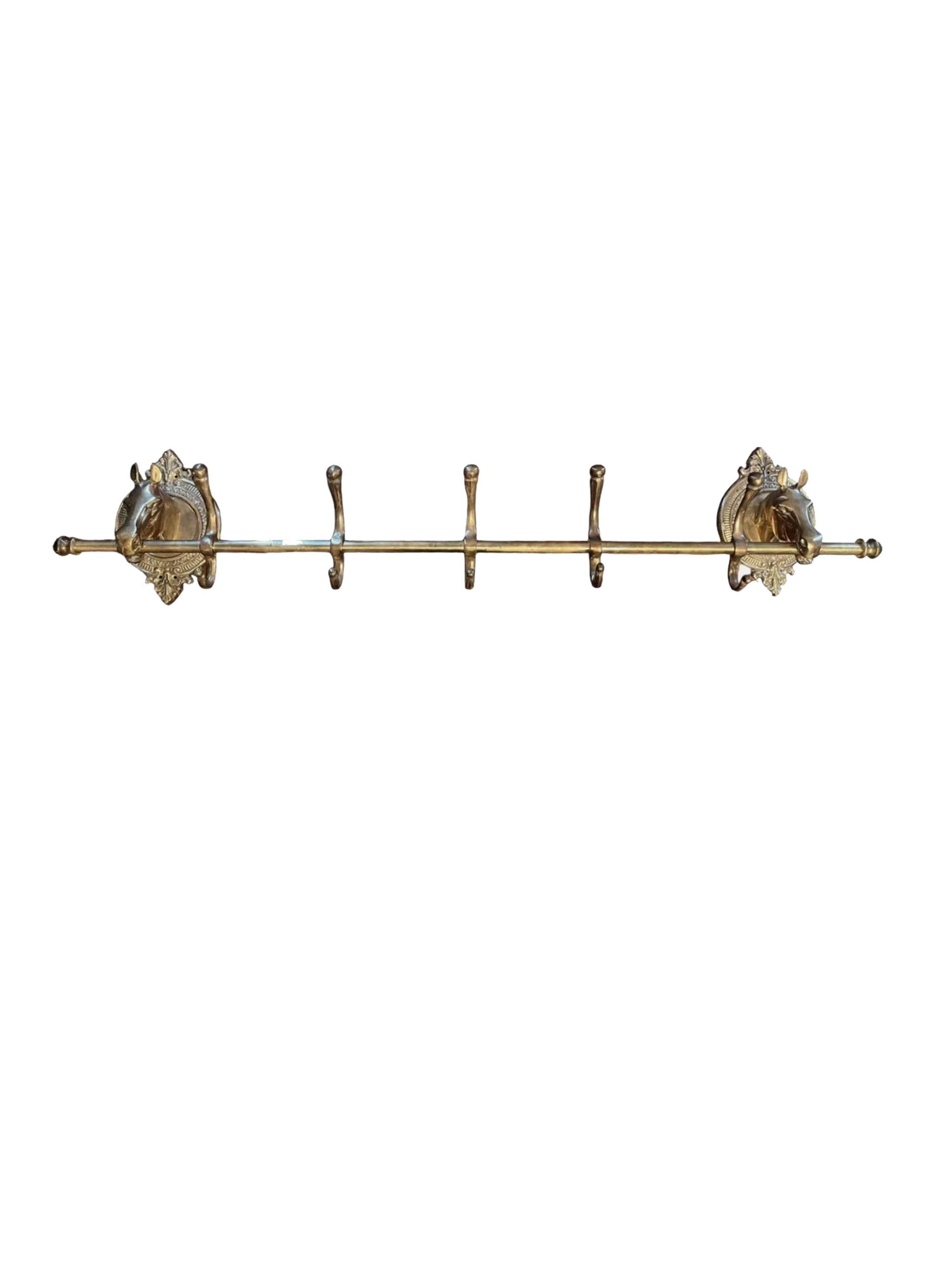 Shop the Vintage 1960s Brass Horse Head Mounted Coat Rack at