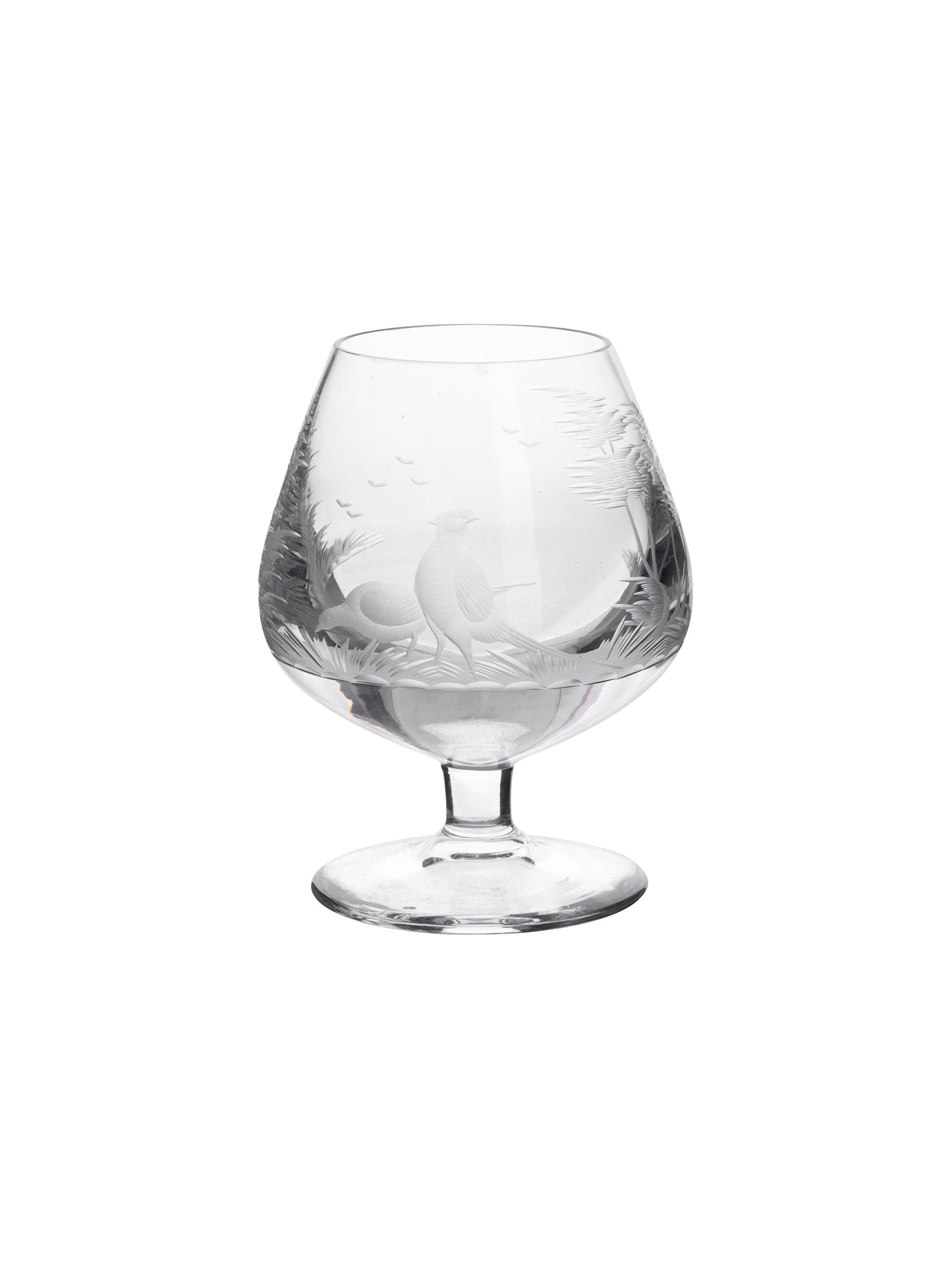 Vintage 1960s Crystal Queen Lace American Wildlife Brandy Snifter Weston Table