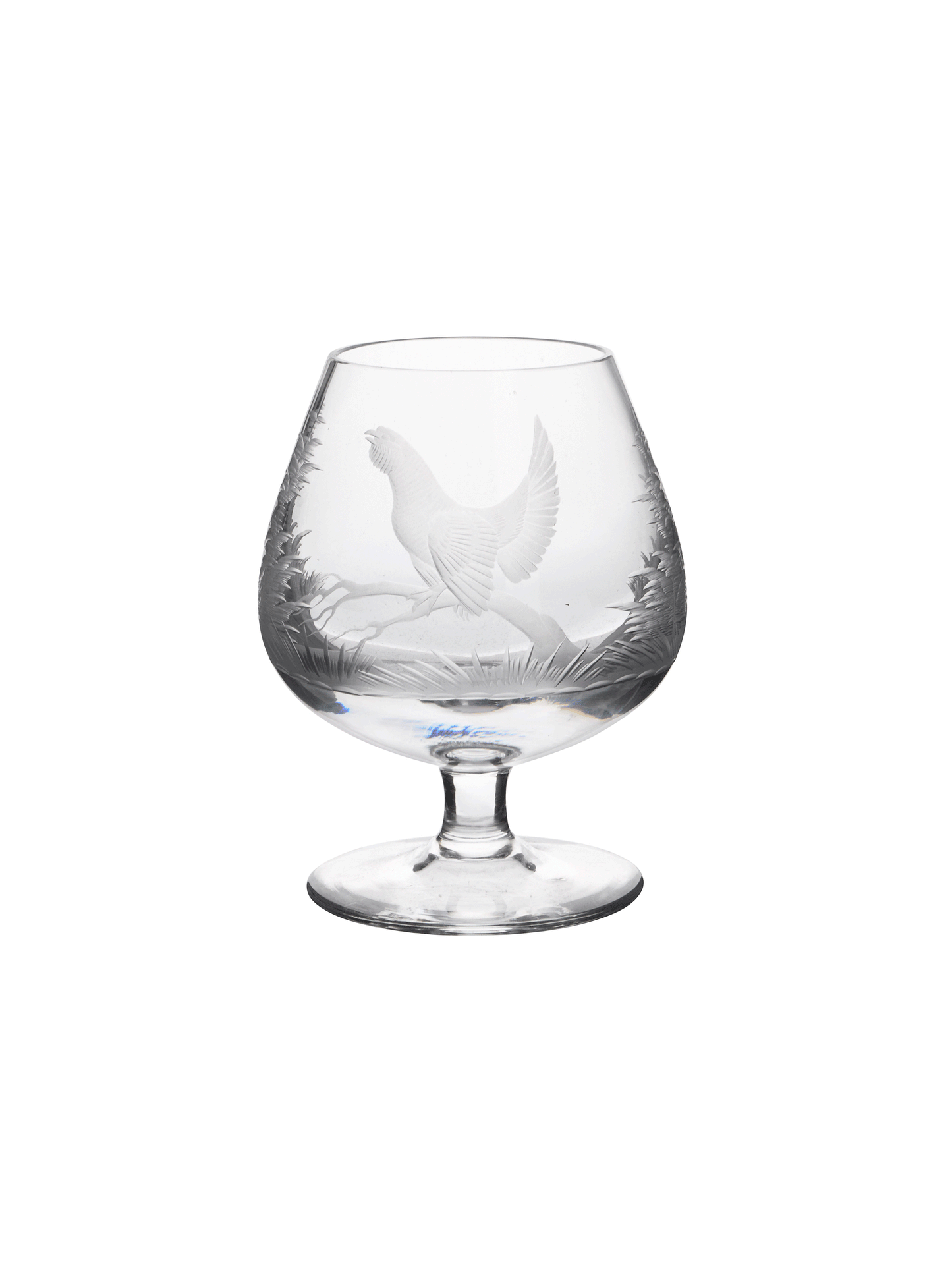 Vintage 1960s Crystal Queen Lace American Wildlife Brandy Snifter Weston Table