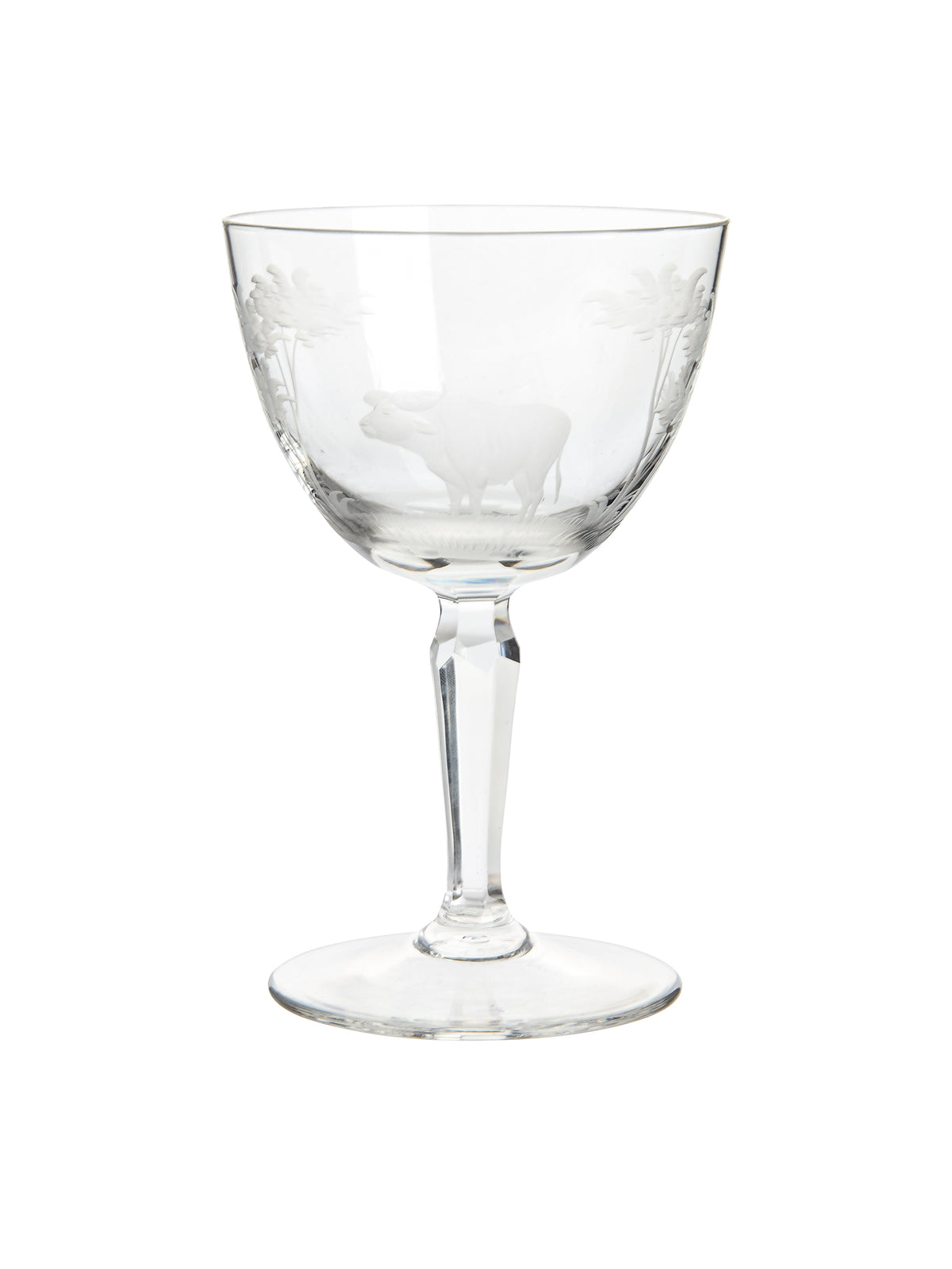 Vintage 1960s Crystal Queen Lace Wine Glass