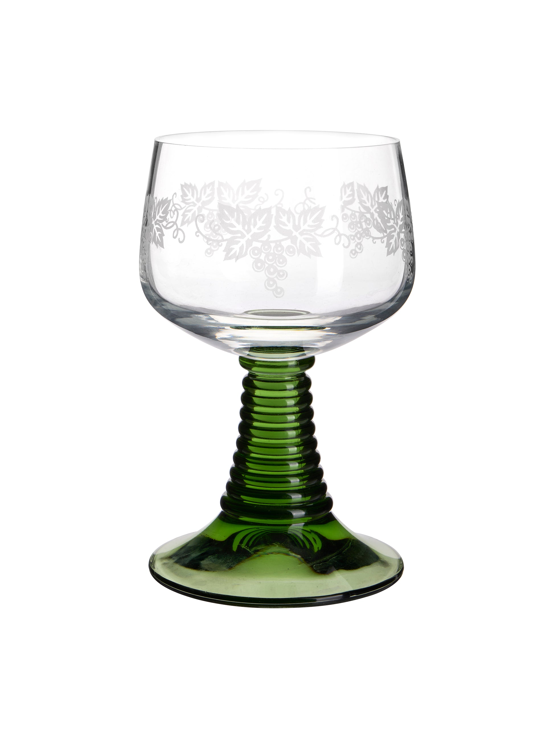 Vintage 1960s Etched Olive Beehive Wine Glasses Weston Table