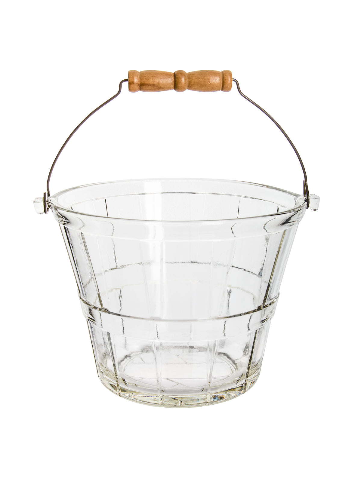Vintage 1960s Glass Bushel Basket Weston Table