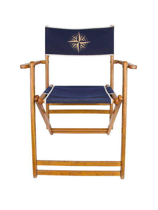 Vintage 1960s Nautical Folding Captain's Chair Weston Table