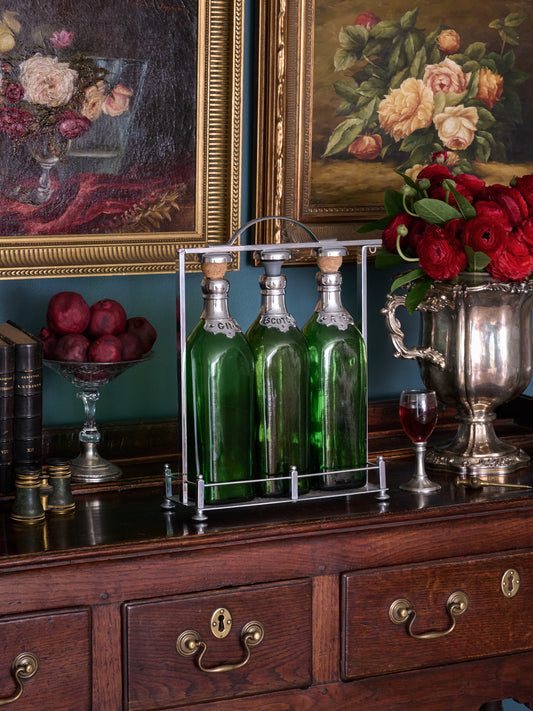 Vintage 1960s Scotch, Rye, and Gin Caddy Weston Table