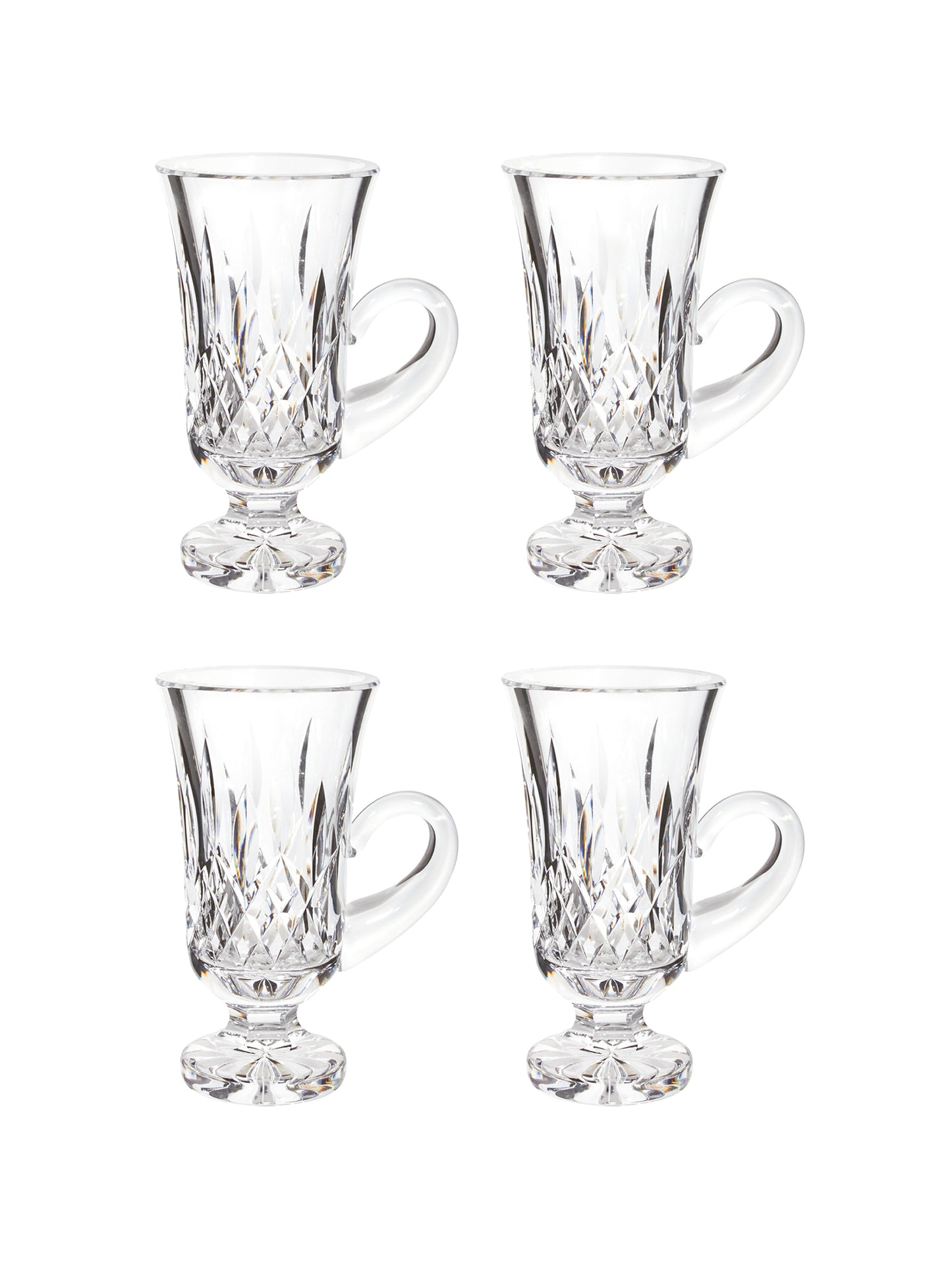 Vintage Waterford Lismore Irish Coffee Mugs Set of Four Weston Table