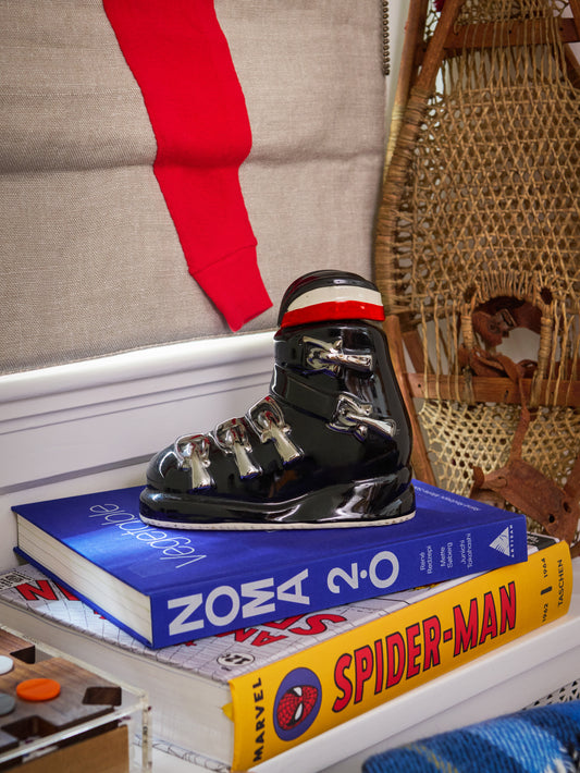 Vintage 1972 Ezra Brooks Ski Boot Decanter Weston Table