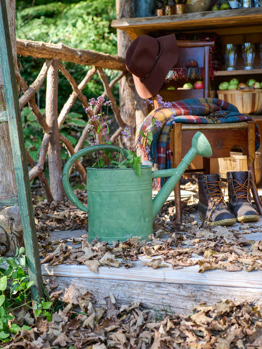 Vintage 19th Century English Painted Watering Can Weston Table