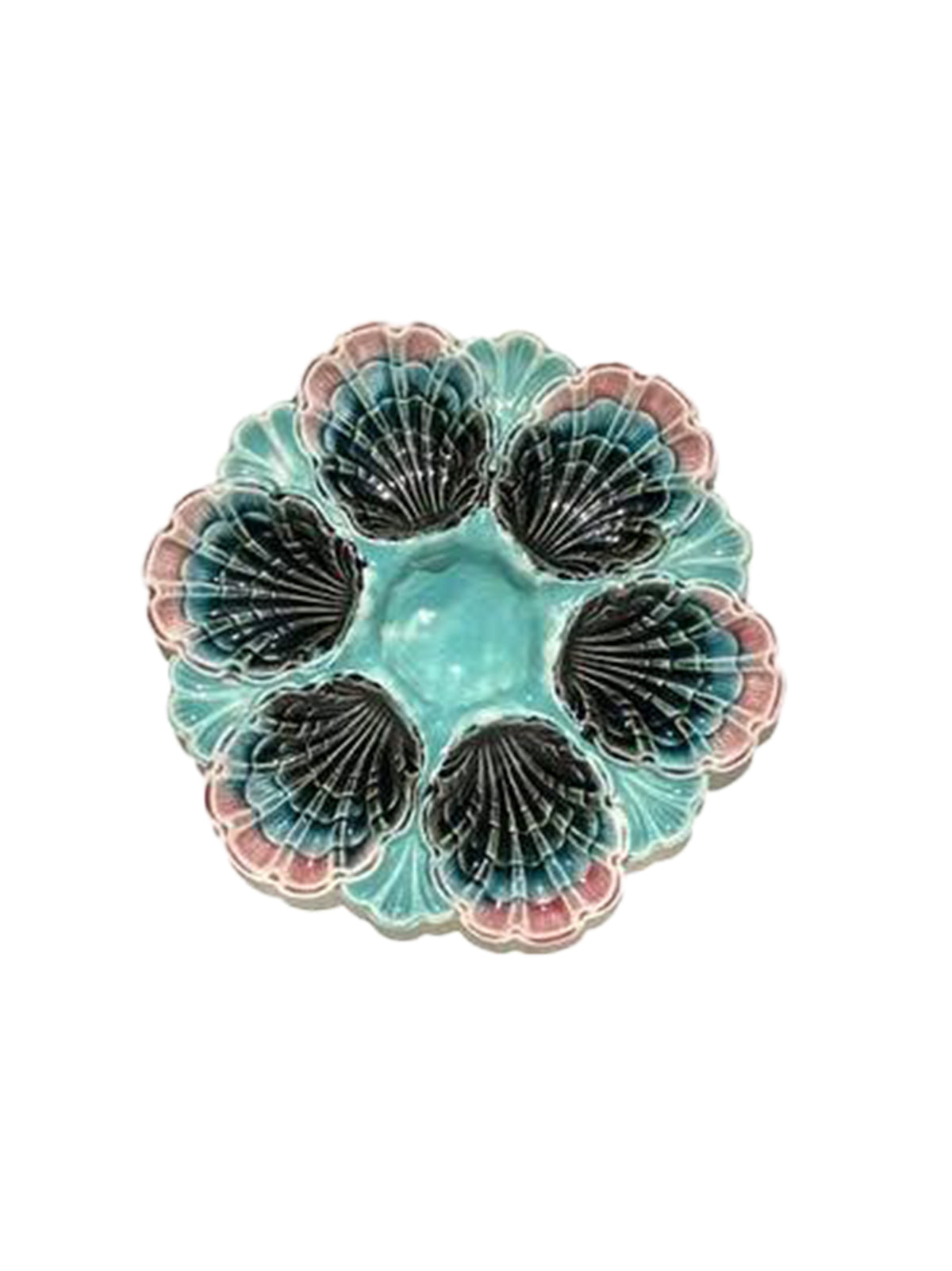 Vintage 19th Century Five Lille Oyster Plate Weston Table