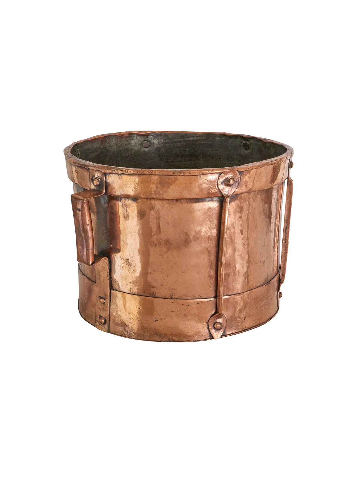 Vintage 19th Century French Copper Handled Grain Measure Weston Table