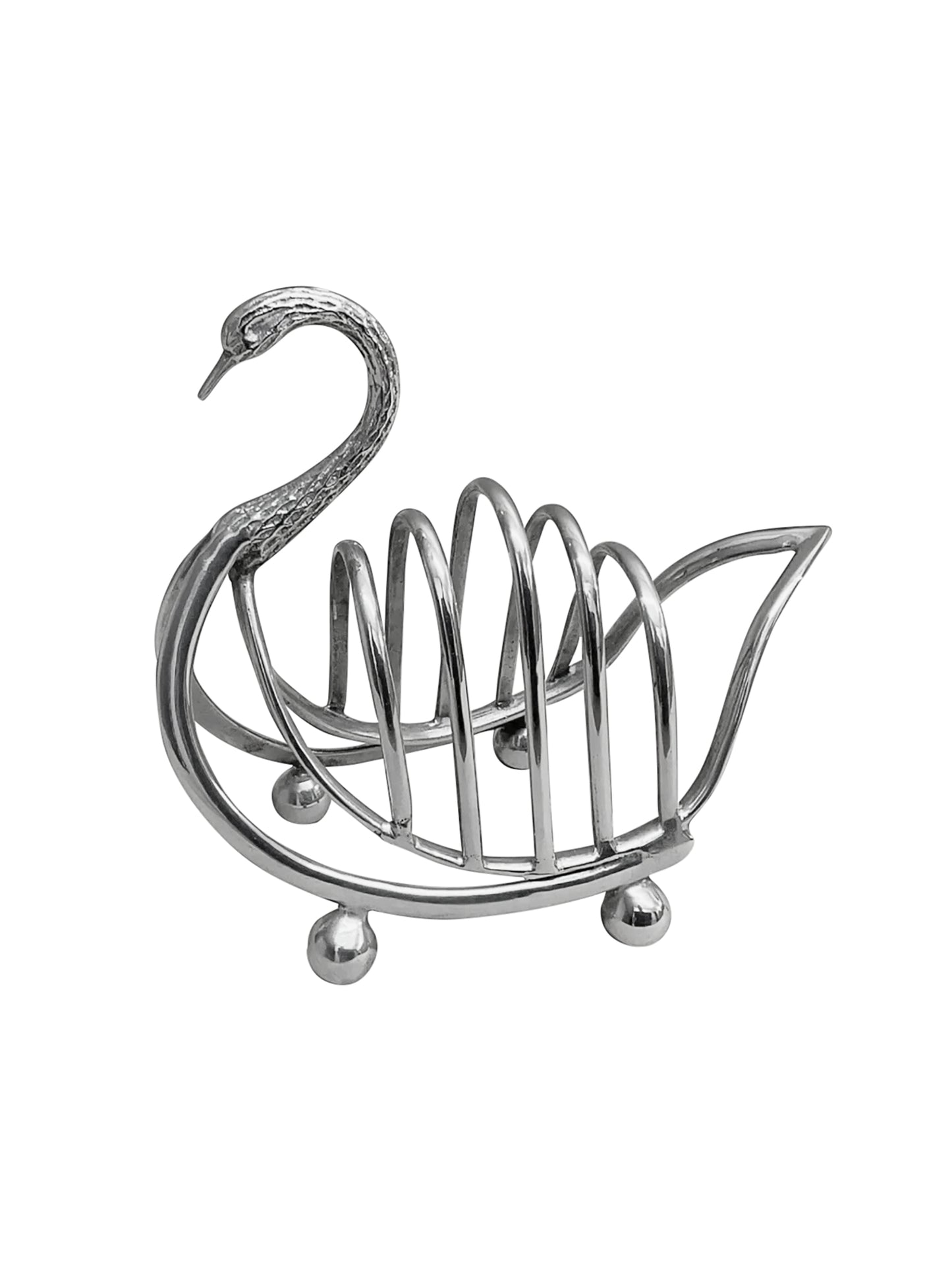 Vintage 19th Century Henry Wilkinson Silver Plated Swan Toast Rack Weston Table