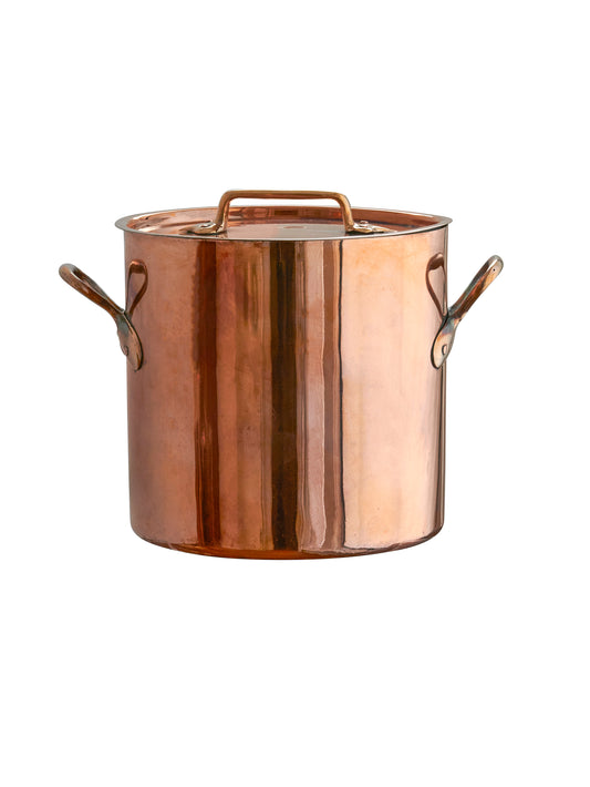 Vintage 19th Century Large French Copper Stockpot Weston Table