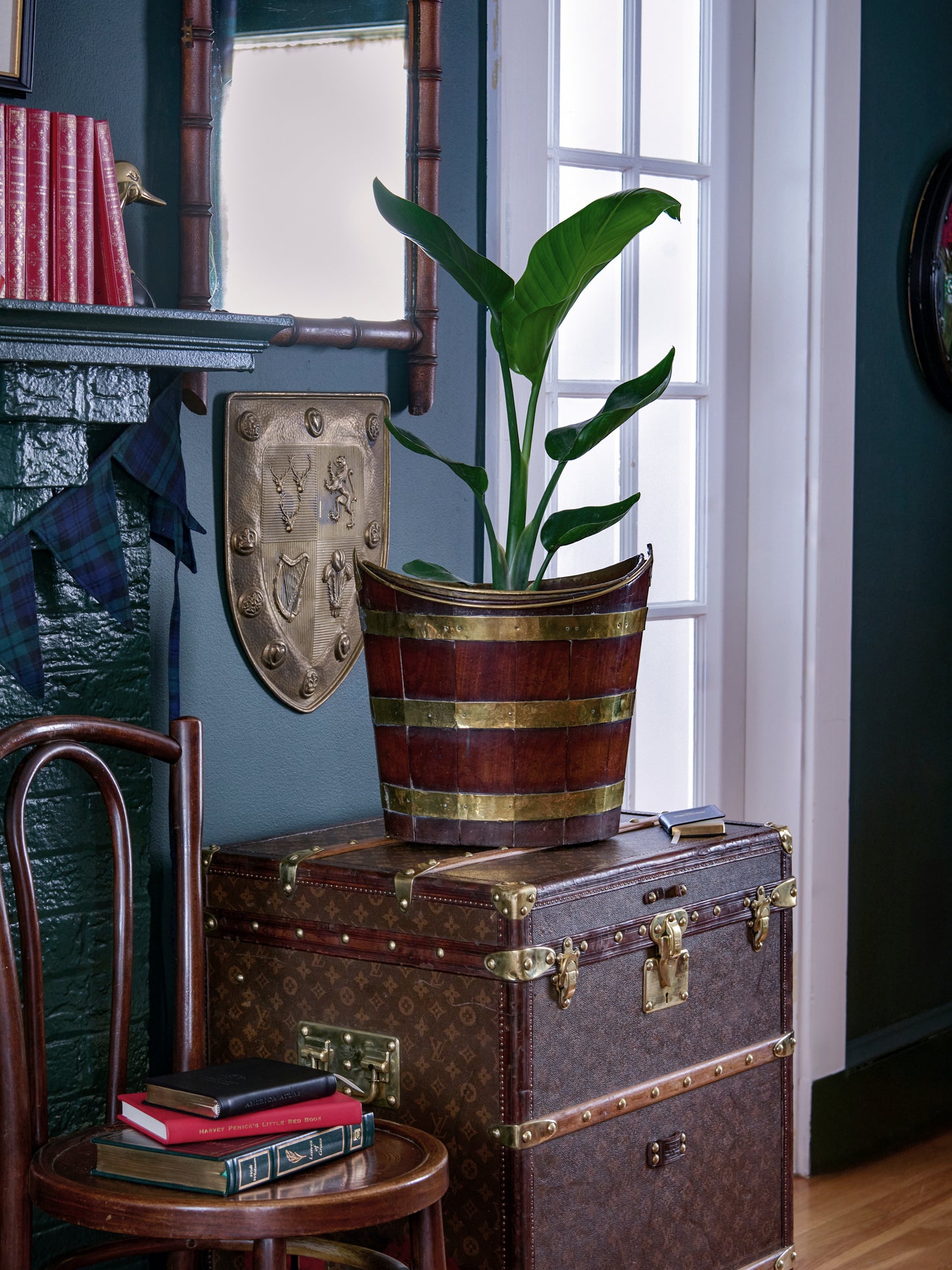 Vintage 19th Century Mahogany and Brass Bound Oyster Bucket Weston Table