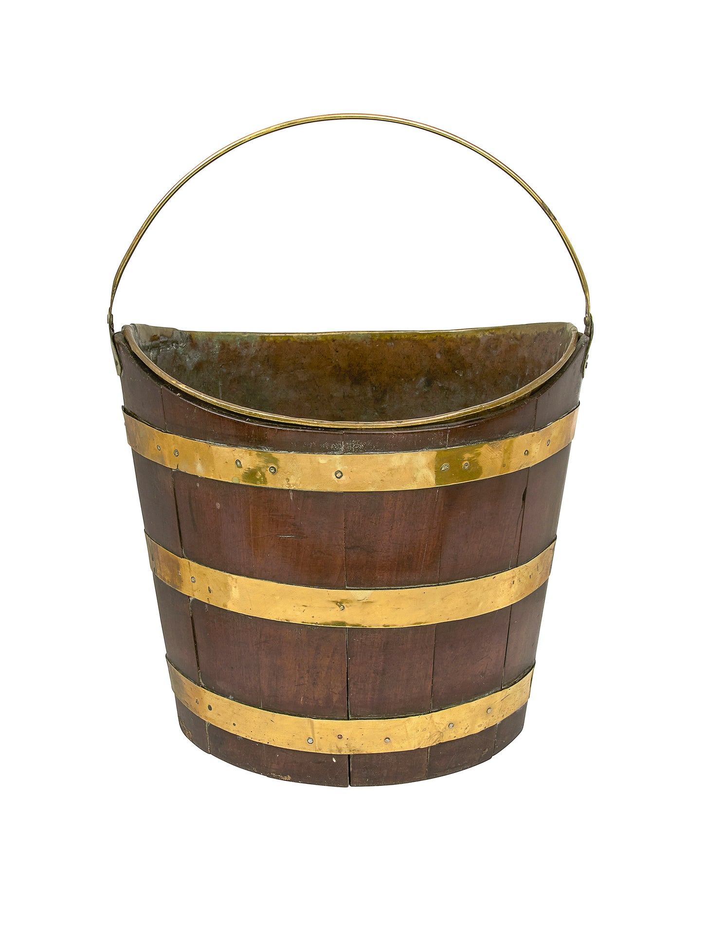 Vintage 19th Century Mahogany and Brass Bound Oyster Bucket Weston Table