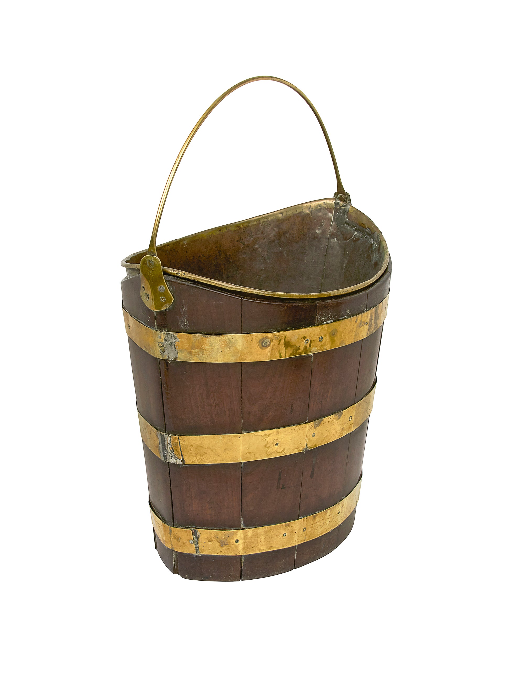 Vintage 19th Century Mahogany and Brass Bound Oyster Bucket Weston Table