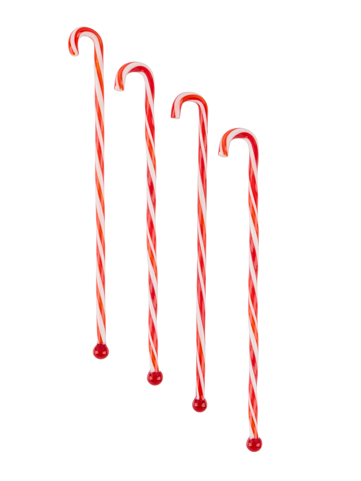 Vintage Barber Shop Candy Cane Glass Cocktail Stirrers Weston Table