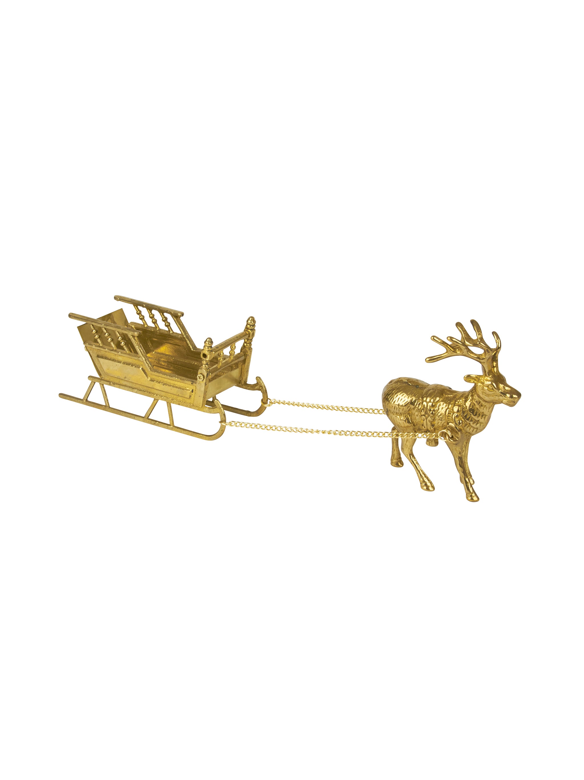 Vintage Brass Sleigh and online Reindeer