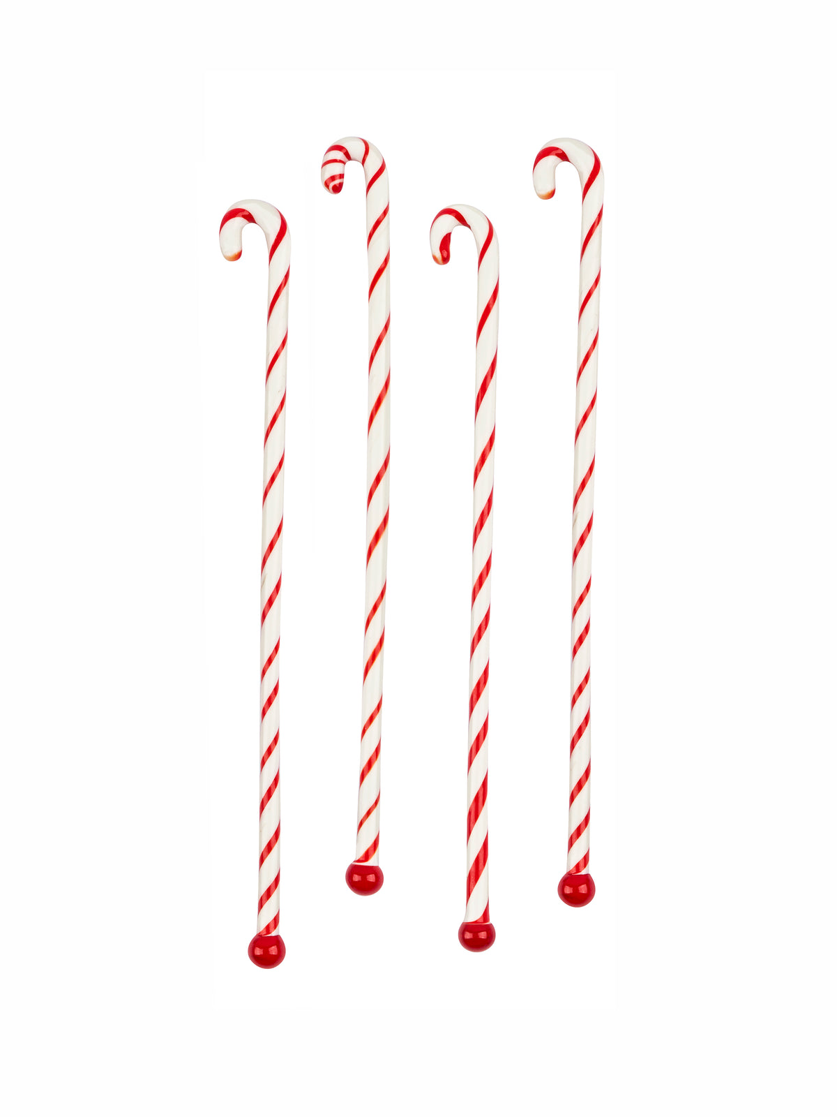 Vintage Candy Cane Glass Swizzle Sticks Six Weston Table