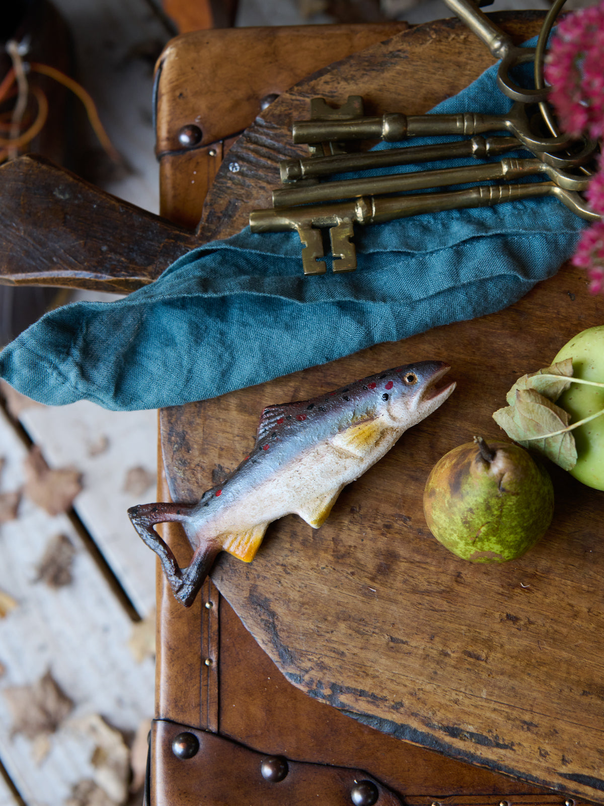 Vintage Trout Cast Iron Painted Bottle Opener