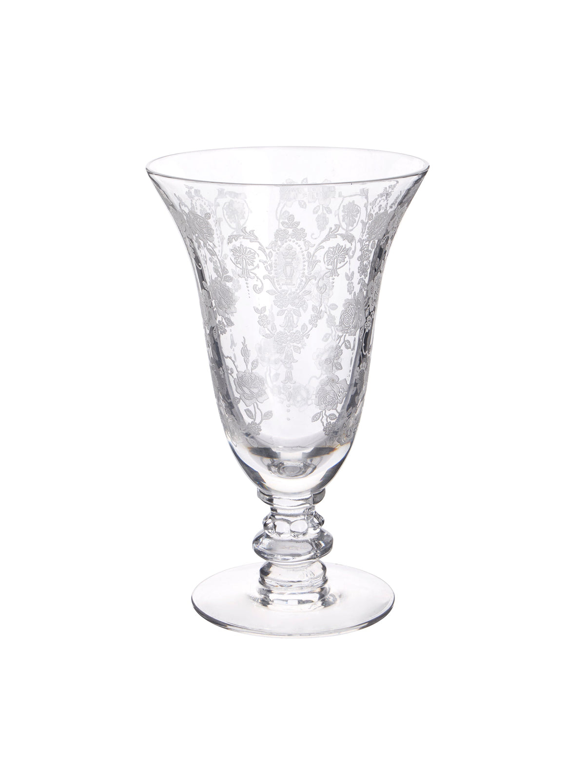 Vintage 1940s Cherokee Rose Footed Tumblers Weston Table