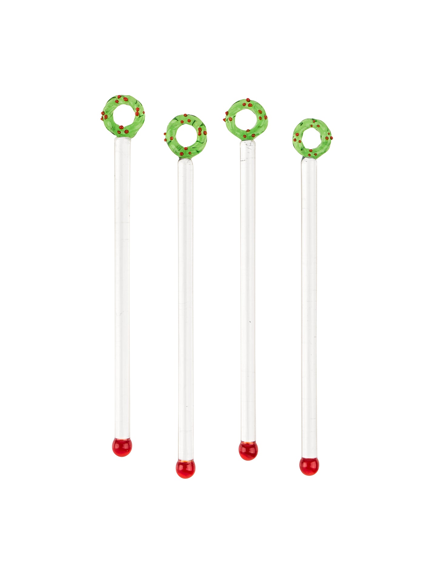 Vintage Christmas Wreath Swizzle Sticks Weston Table