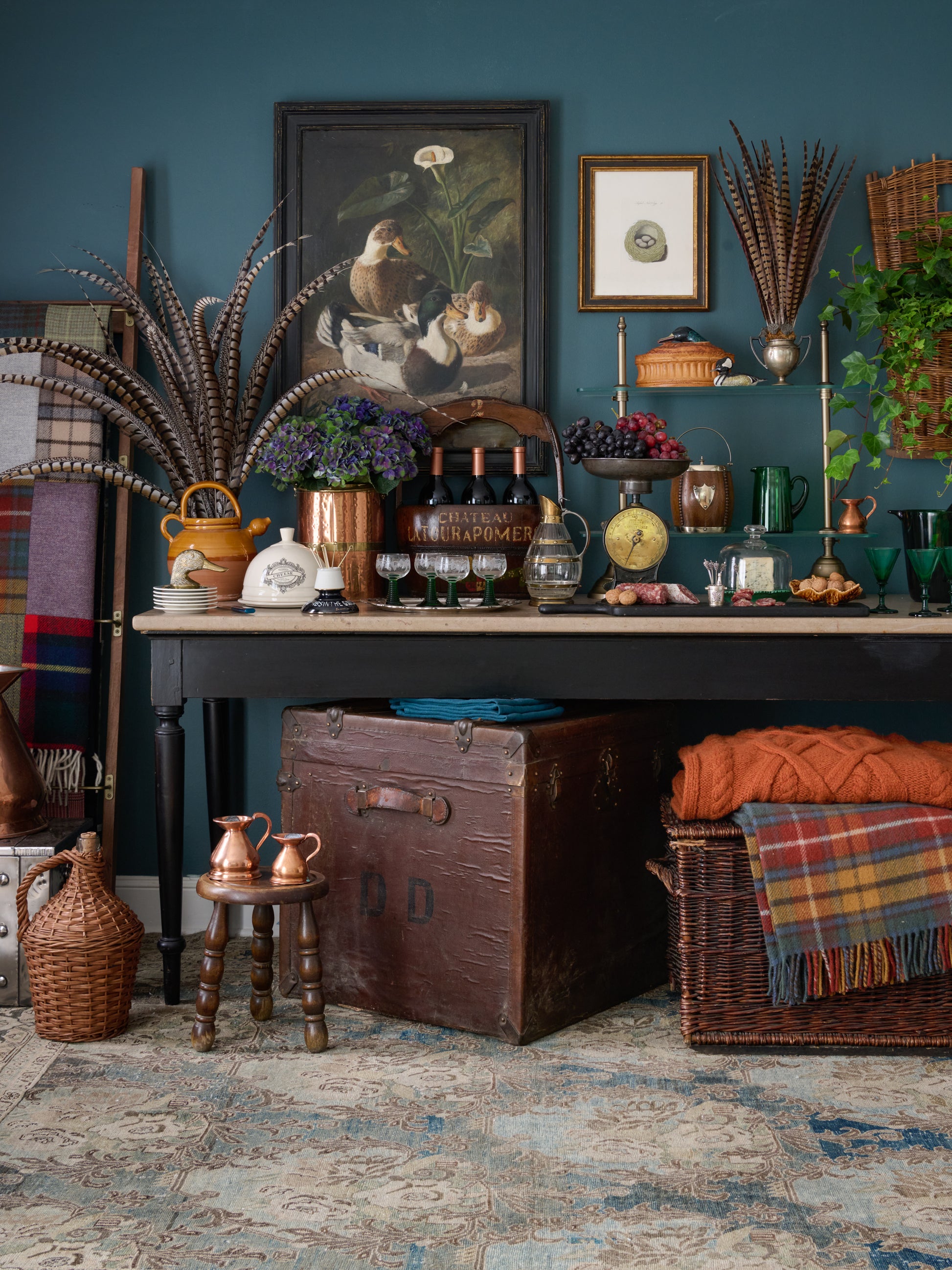 Vintage 1940s Marble Top Table England Weston Table