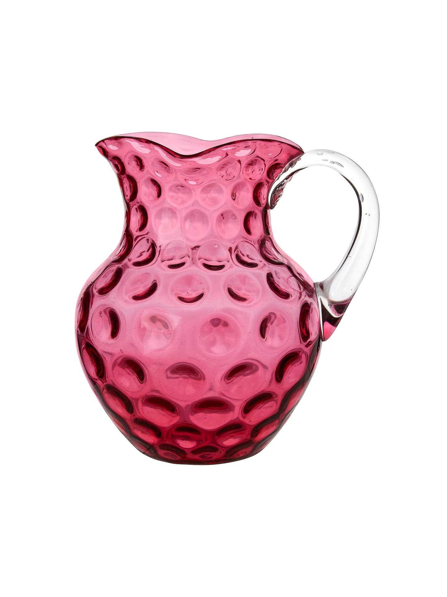 Vintage Cranberry Coin Spot Pitcher Weston Table